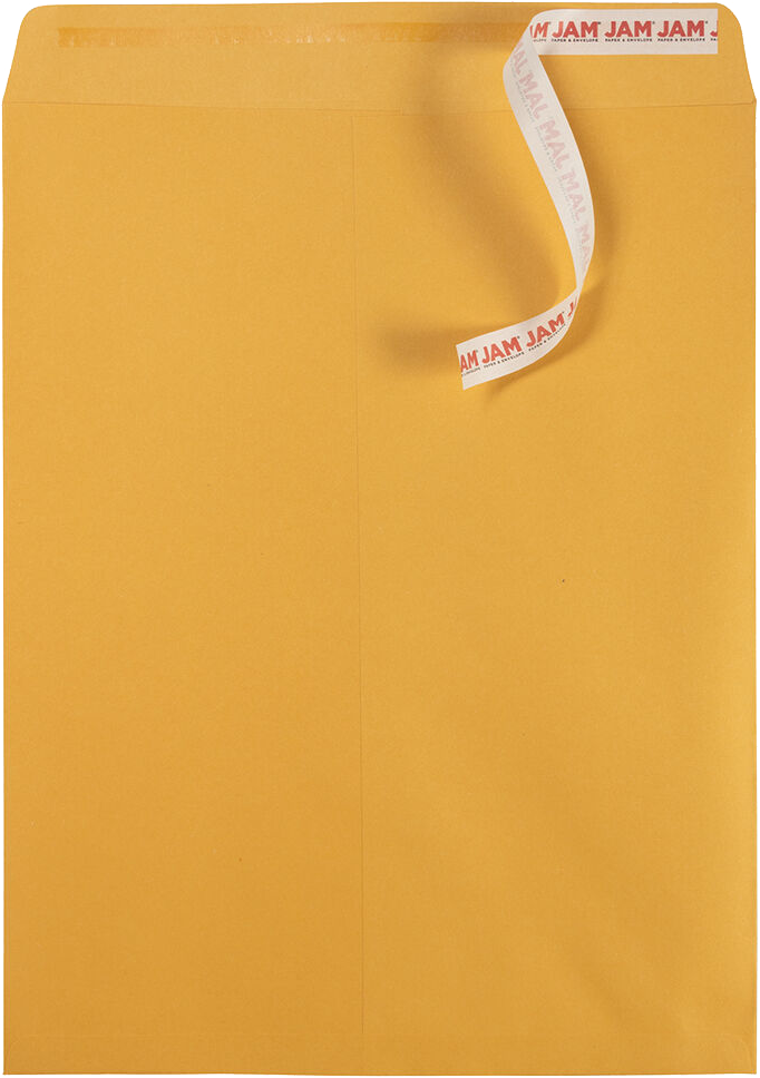 Brown Kraft 28lb 12 x 15 1/2 Open End Envelopes with Peel & Seal