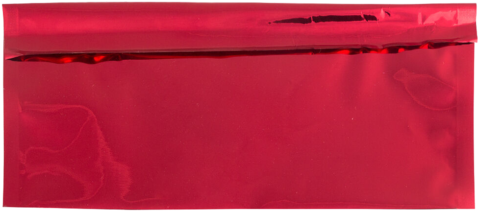 Red Foil 32lb #10 Square Flap (4 1/8 x 9 1/2) with Peel & Seal
