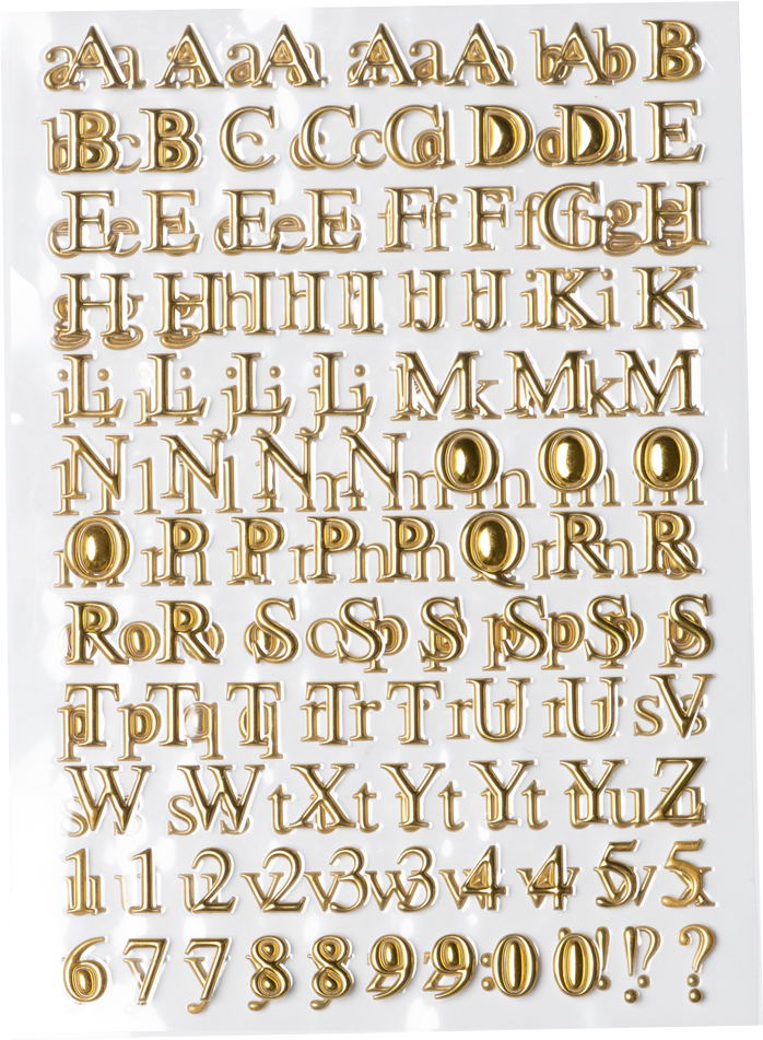 Gold Foil Alphabet Stickers