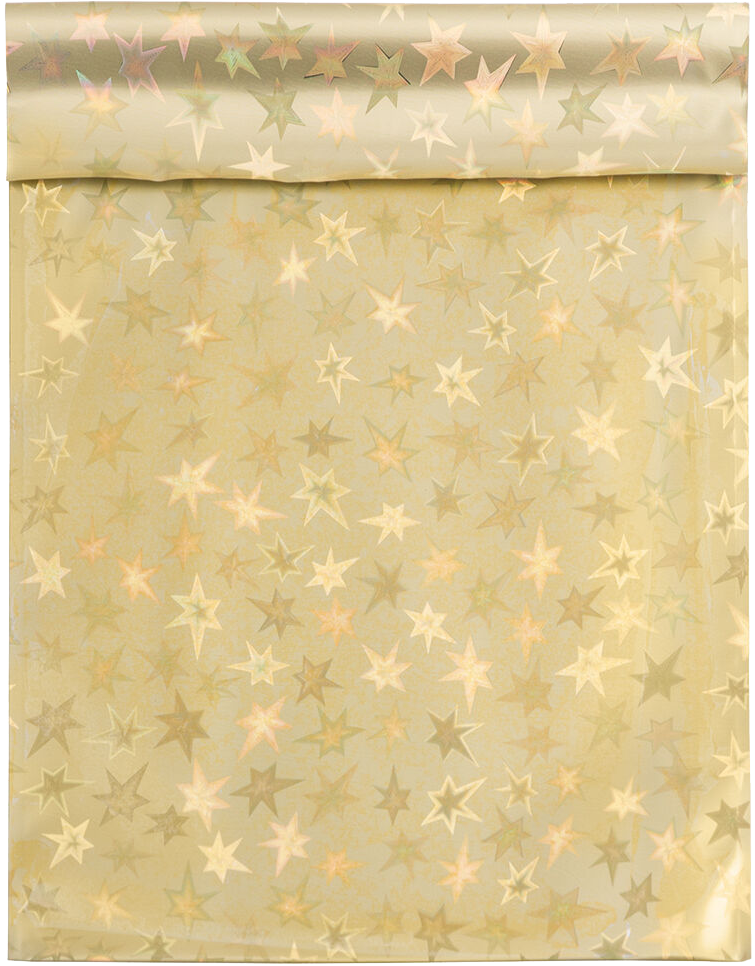 Gold Stars Foil 32lb 6 1/4 x 7 7/8 Invitation Envelopes with Peel & Seal