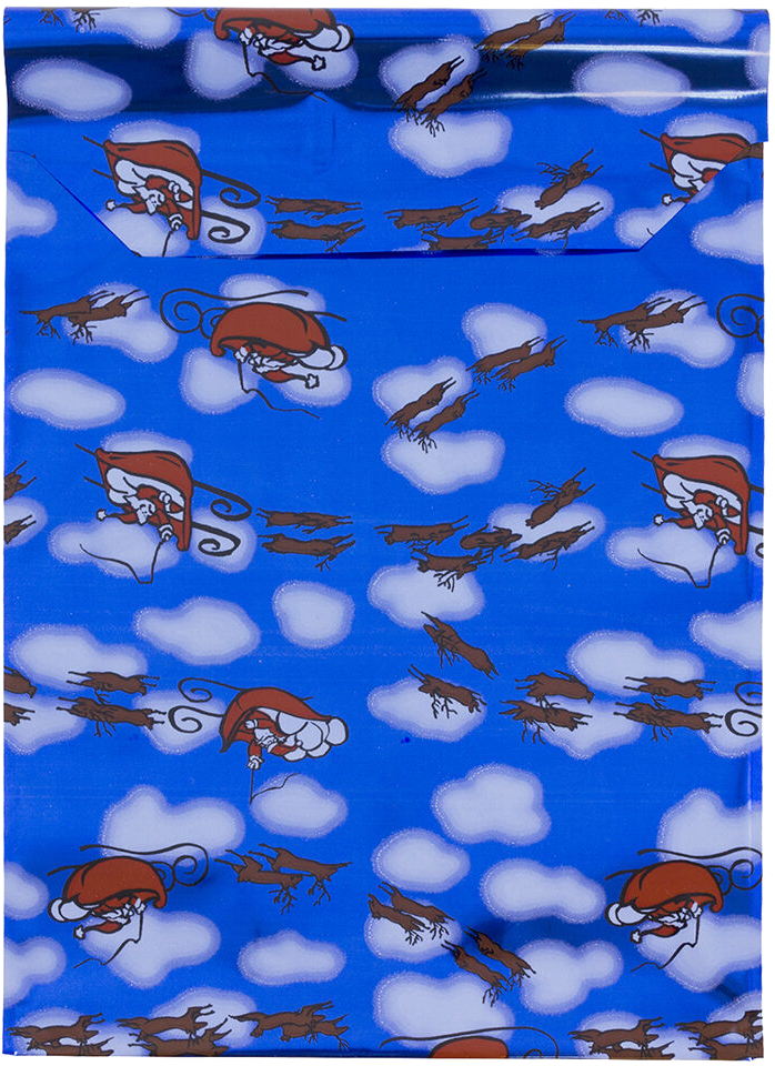 Blue Santa Foil 32lb 6 1/4 x 7 7/8 Invitation Envelopes with Peel & Seal
