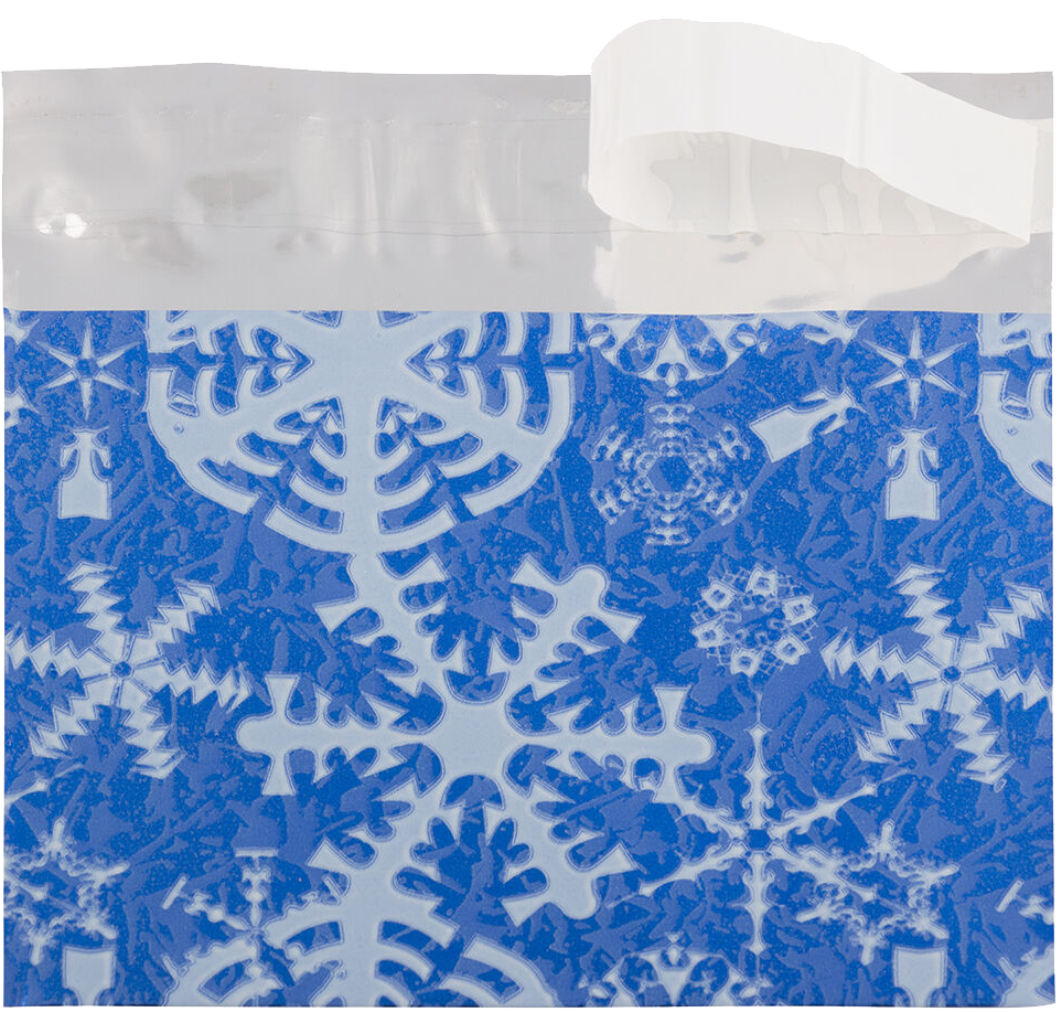 Blue Snowflake Foil 32lb 5 x 6 1/8 Invitation Envelopes with Peel & Seal