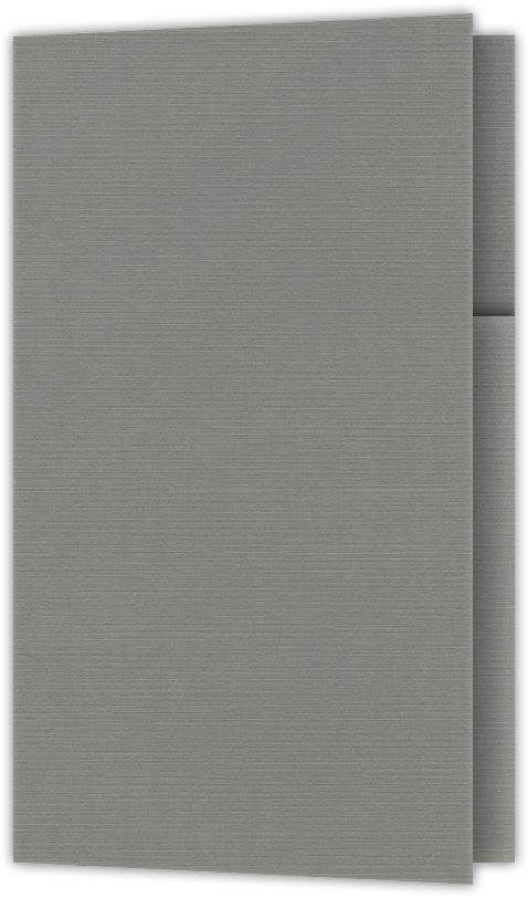 Sterling Gray Linen 100lb 2 3/4 x 4 1/2 One Curved Pocket Key Card Holders with 3 Inch Pocket