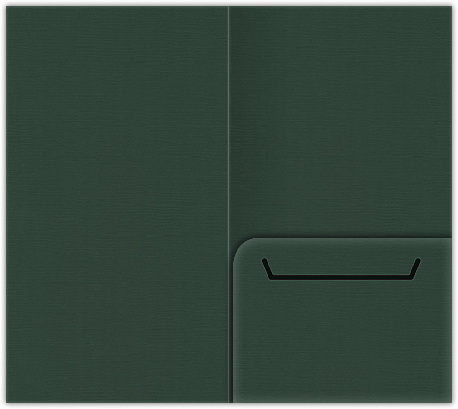 Forest Green Hopsack 90lb 3 3/8 x 6 One Pocket Key Card Holders with 2 1/2 Inch Pocket