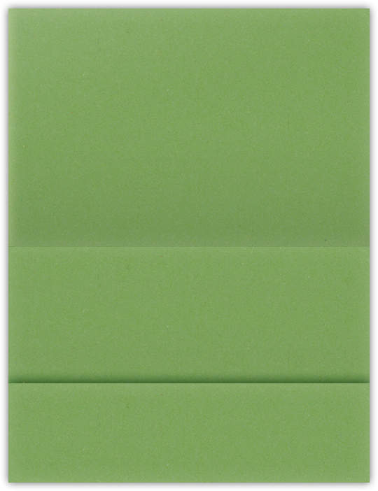 Gumdrop Green Vellum 100lb 5 1/8 x 3 3/8 One Pocket Landscape Photo Holders with 1 3/8 Inch Pocket