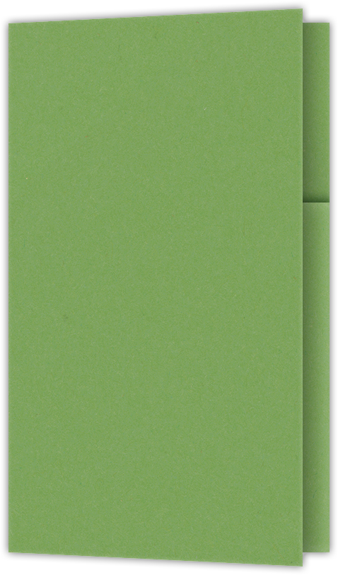 Gumdrop Green Vellum 100lb 2 3/4 x 4 1/2 One Curved Pocket Key Card Holders with 3 Inch Pocket