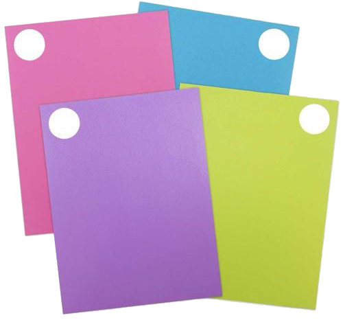 Assorted Fashion Brights Medium 1 2/3 Inch Round Labels