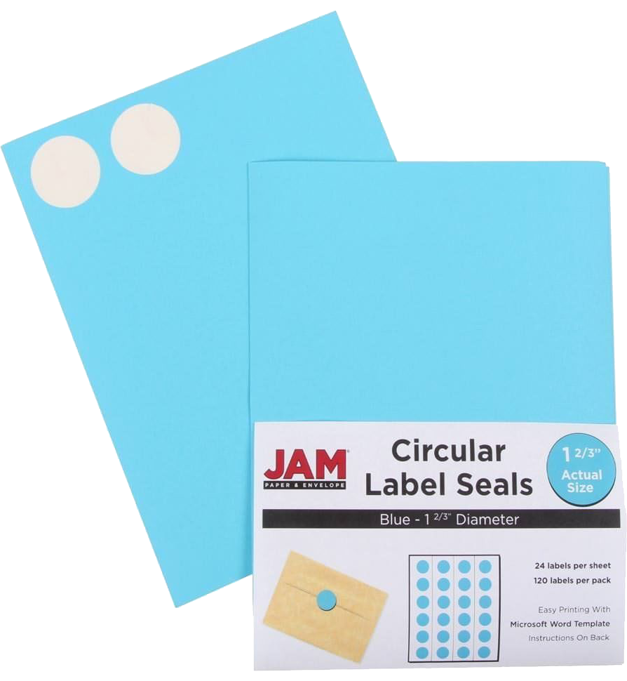 Assorted Fashion Brights Medium 1 2/3 Inch Round Labels