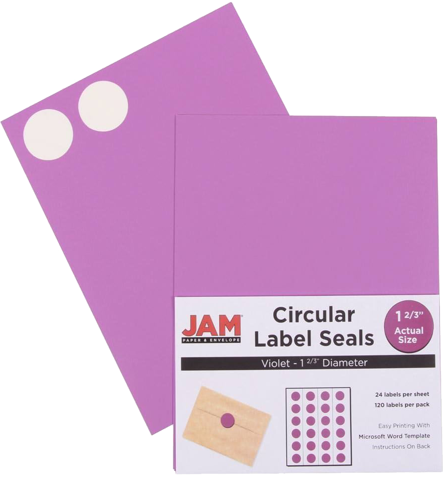 Assorted Fashion Brights Medium 1 2/3 Inch Round Labels