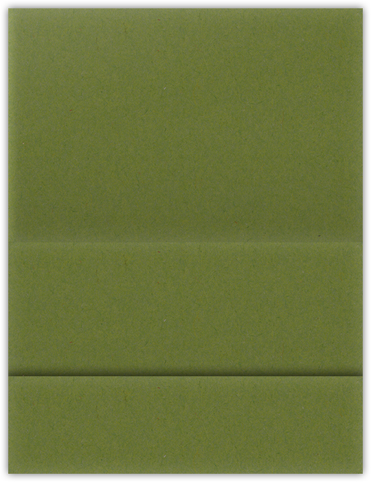 Jellybean Green Vellum 100lb 5 1/8 x 3 3/8 One Pocket Landscape Photo Holders with 1 3/8 Inch Pocket