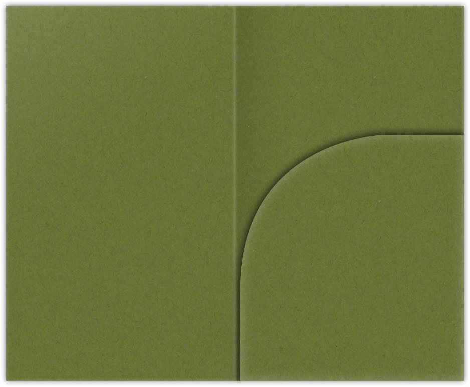 Jellybean Green Vellum 100lb 2 3/4 x 4 1/2 One Curved Pocket Key Card Holders with 3 Inch Pocket