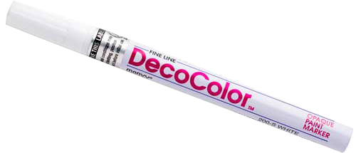 White Fine Line Opaque Paint Markers