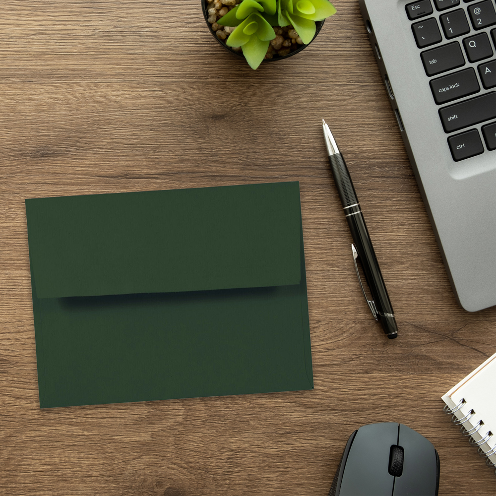 Dark Green 28lb A2 Invitation Envelopes (4 3/8 x 5 3/4)