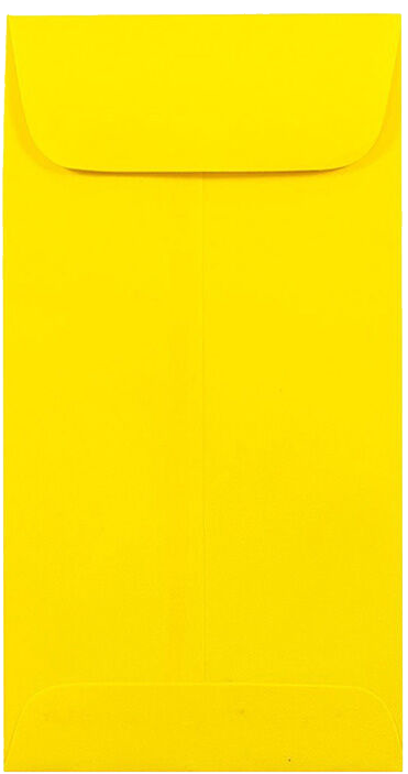 Yellow 24lb #7 Coin Envelopes (3 1/2 x 6 1/2)