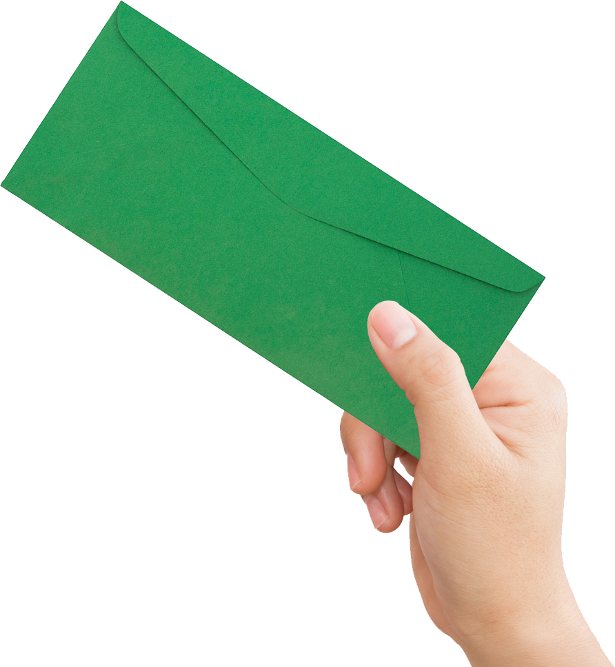 Holiday Green 32lb #9 Regular Envelopes (3 7/8 x 8 7/8)