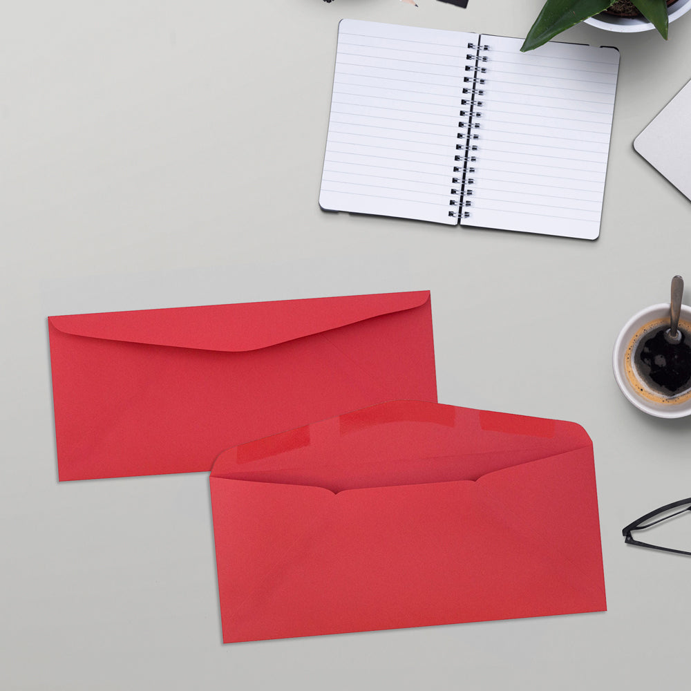 Red 24lb #9 Regular Envelopes (3 7/8 x 8 7/8)