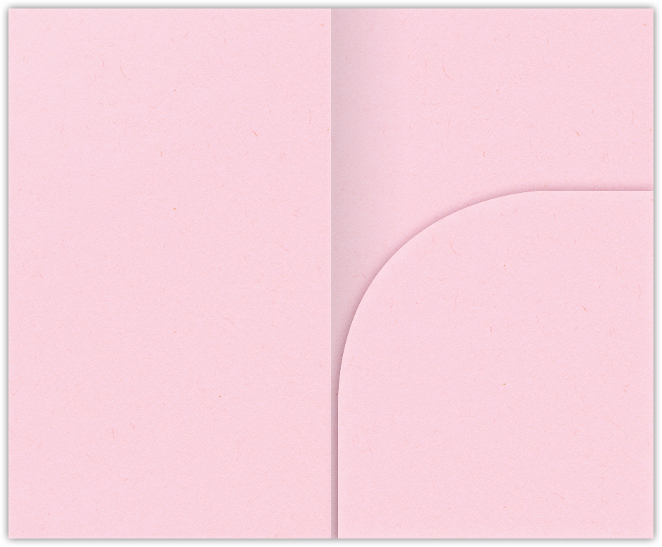 Pink Lemonade Vellum 100lb 2 3/4 x 4 1/2 One Curved Pocket Key Card Holders with 3 Inch Pocket