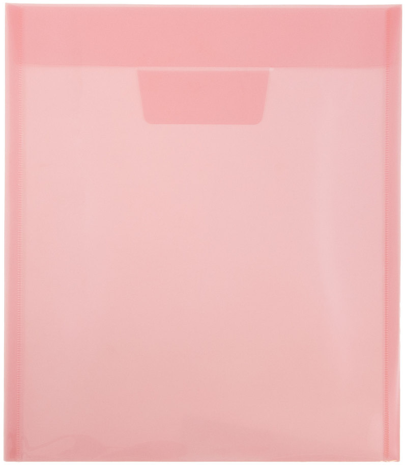 Red Letter Open End Plastic Envelopes (9 3/4 x 11 3/4) with Tuck Flap