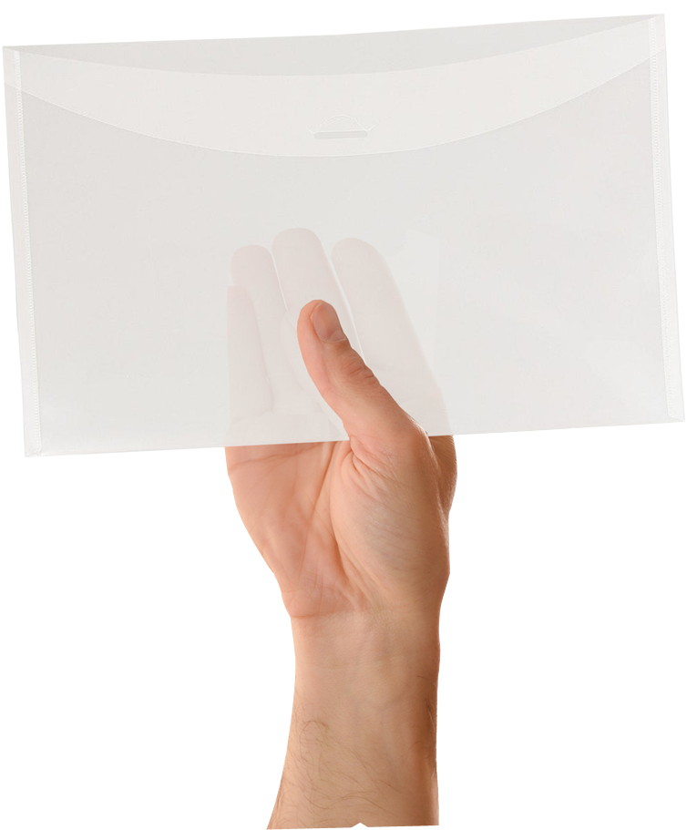 Clear 6 x 9 Booklet Plast Envelopes with Tuck Flap