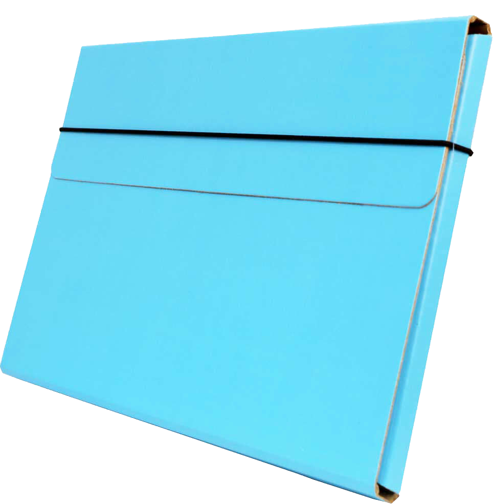 Sky Blue 9 1/4 x 12 1/2 x 1/2 Thin Elastic Portfolios