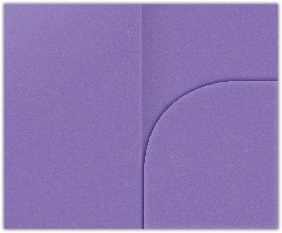Grape Jelly Vellum 100lb 2 3/4 x 4 1/2 One Curved Pocket Key Card Holders with 3 Inch Pocket