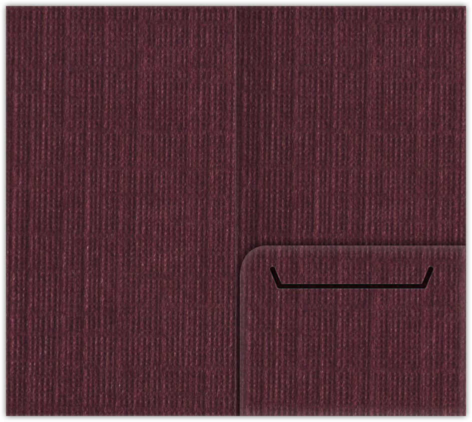Burgundy Linen 100lb 3 3/8 x 6 One Pocket Key Card Holders with 2 1/2 Inch Pocket