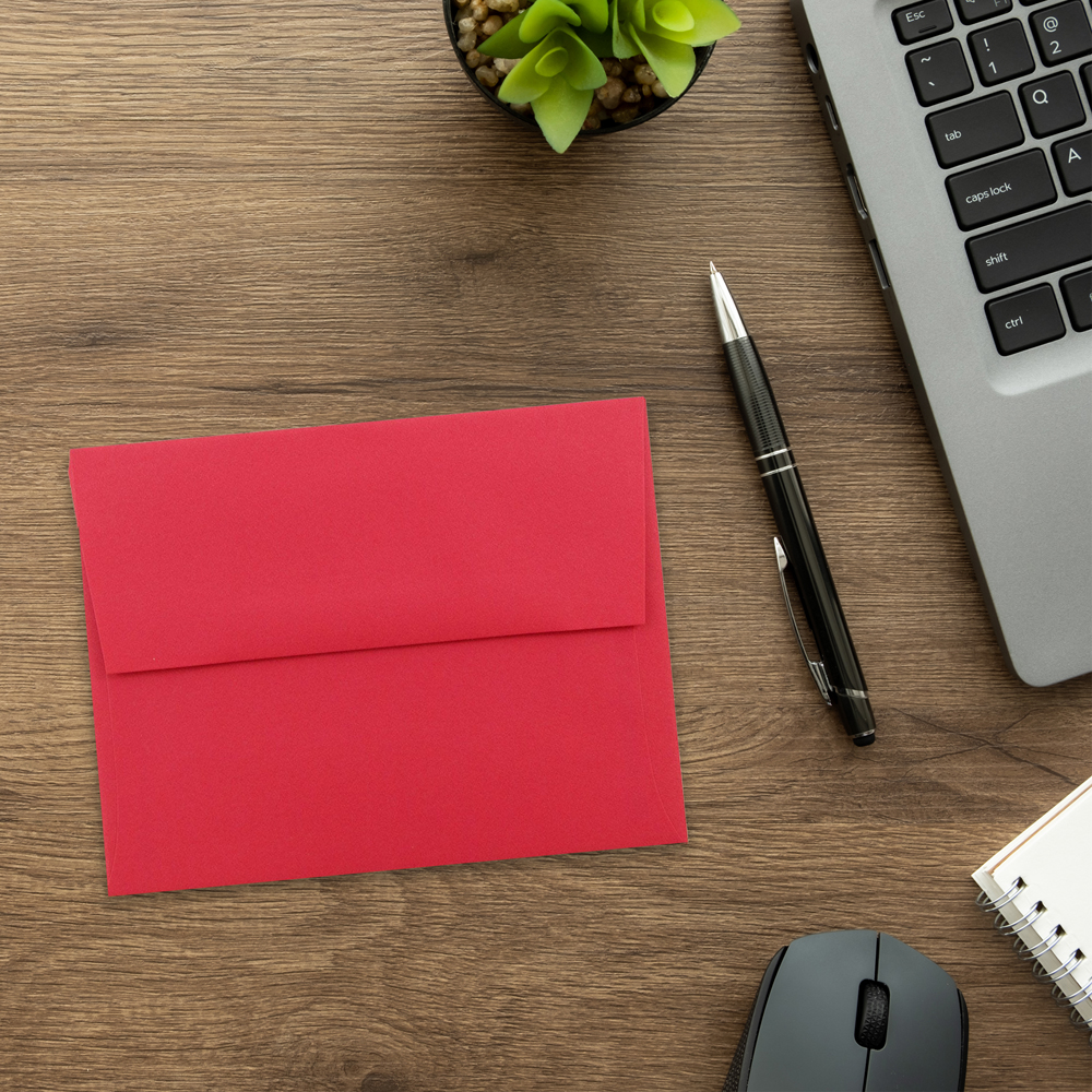 Red 24lb A2 Invitation Envelopes (4 3/8 x 5 3/4)