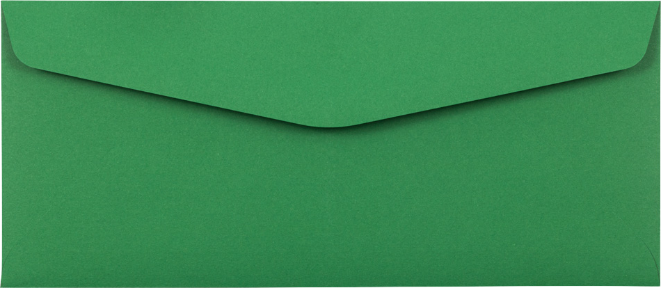 Holiday Green 32lb #10 Regular Envelopes (4 1/8 x 9 1/2)