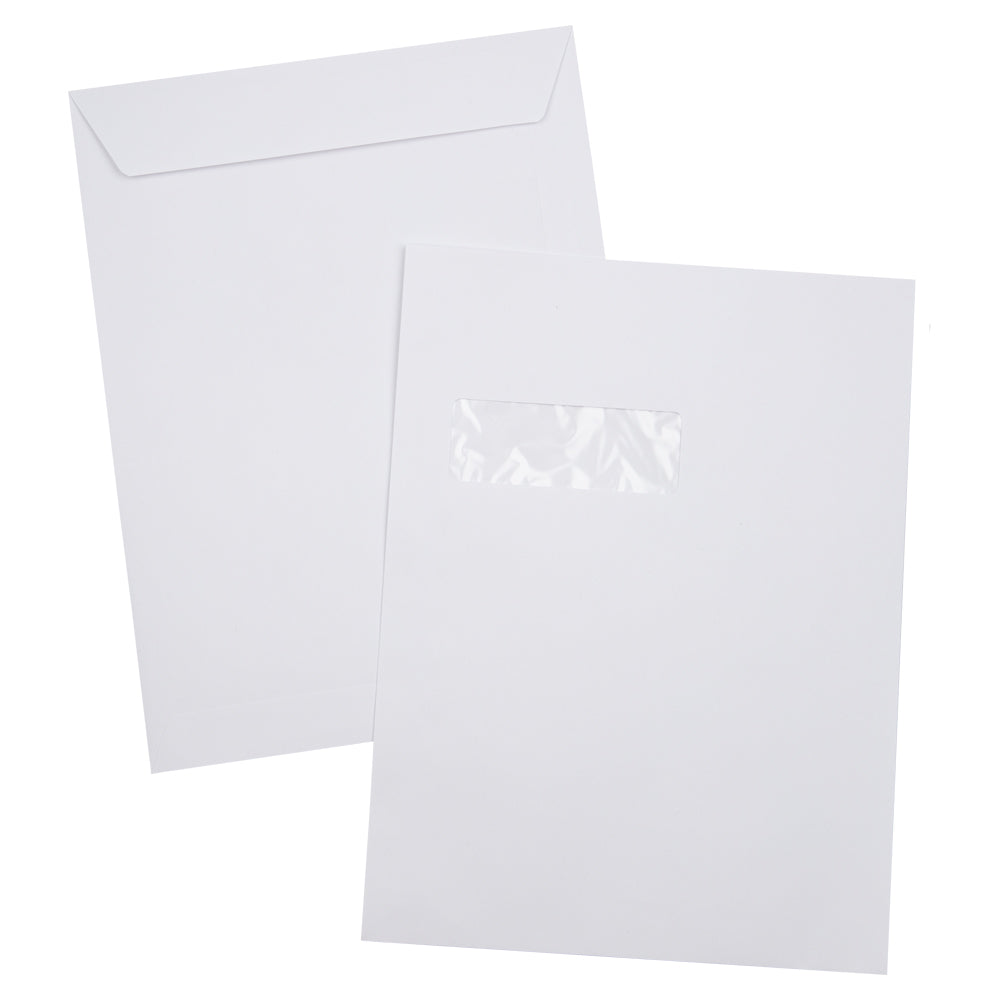 White 28lb 9 x 12 Open End Window Envelopes
