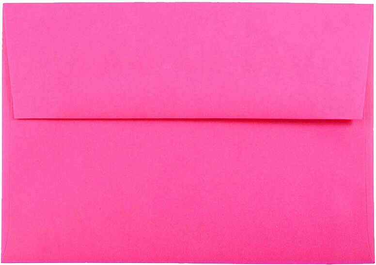 Fuchsia Pink Magenta 32lb A7 Invitation Envelopes (5 1/4 x 7 1/4)