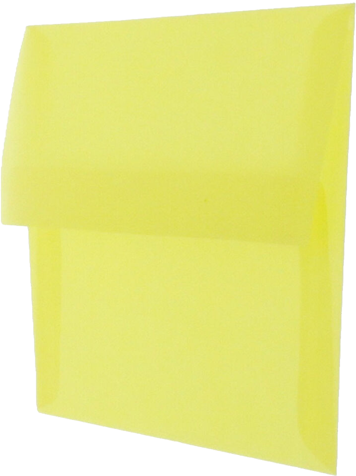 Primary Yellow Translucent 30lb A1 Invitation Envelopes (3 5/8 x 5 1/8)