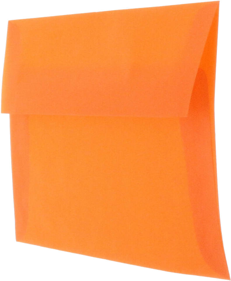 Orange Translucent 30lb A1 Invitation Envelopes (3 5/8 x 5 1/8)