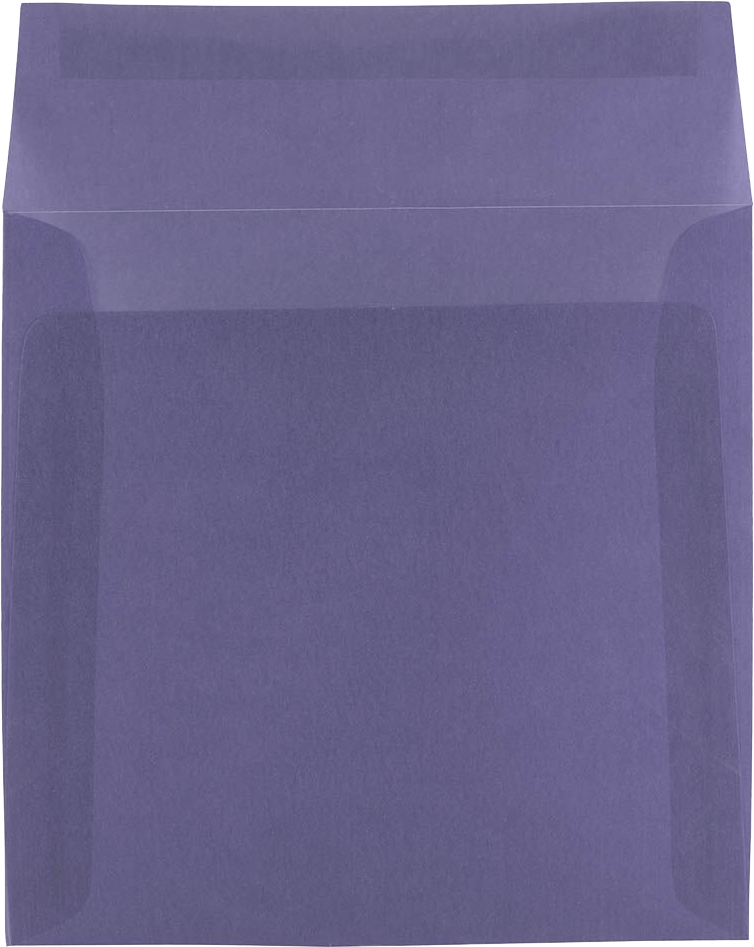Wisteria Purple Translucent 30lb 6 1/2 x 6 1/2 Square Envelopes