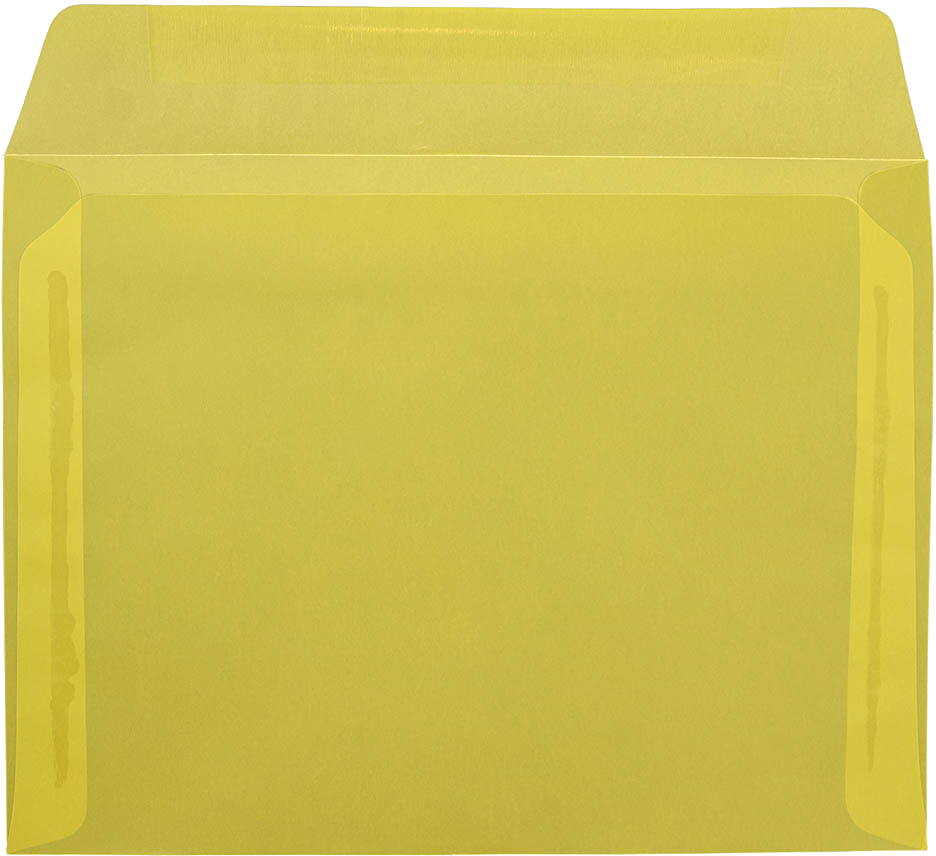 Primary Yellow Translucent 30lb 9 x 12 Booklet Envelopes
