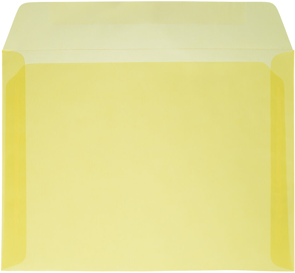 Primary Yellow Translucent 30lb 9 x 12 Booklet Envelopes