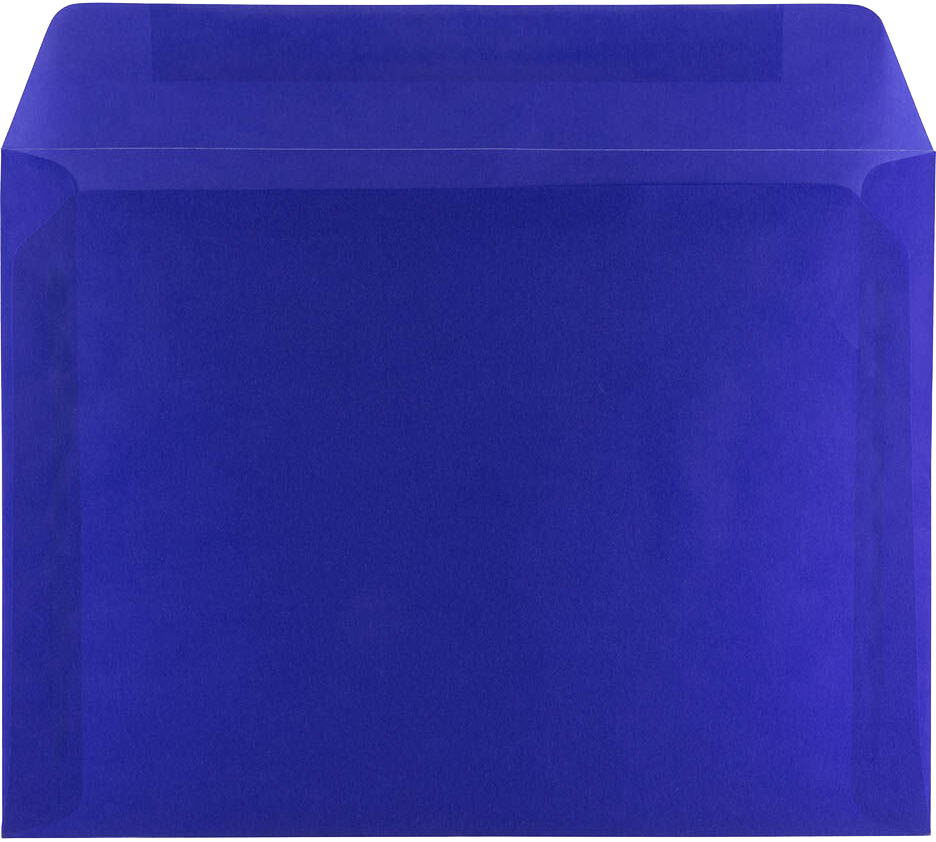 Primary Blue Translucent 30lb 9 x 12 Booklet Envelopes
