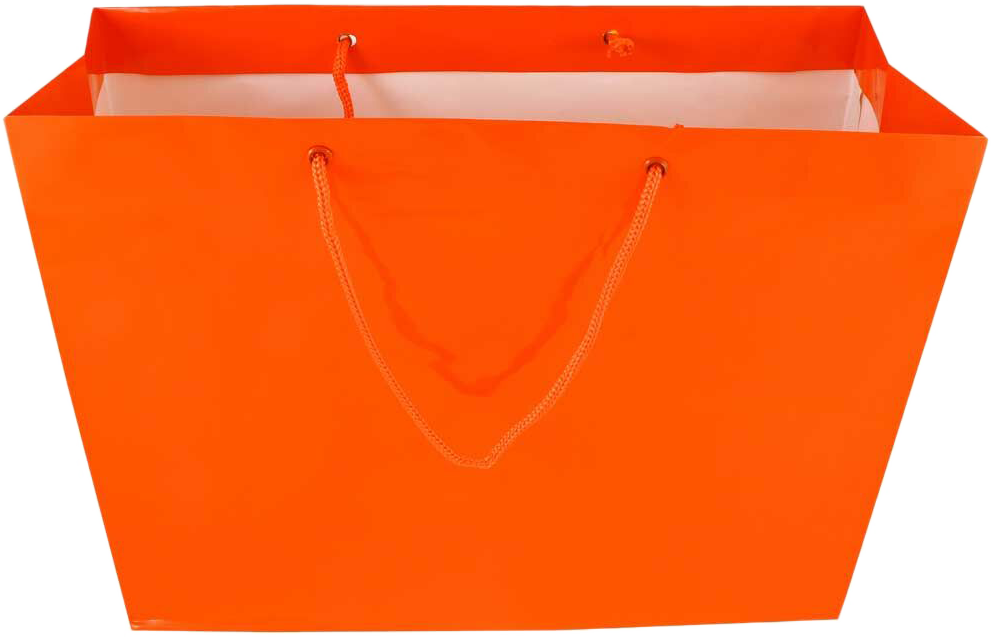 Orange X-Large Glossy Gift Bags (16 x 12 x 6)