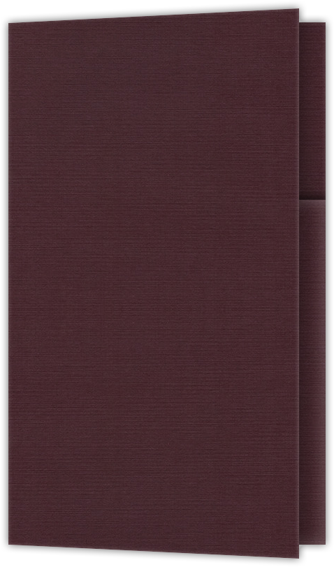 Merlot Linen 100lb 2 3/4 x 4 1/2 One Curved Pocket Key Card Holders with 3 Inch Pocket