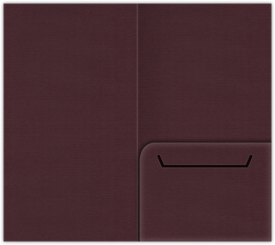 Merlot Linen 100lb 3 3/8 x 6 One Pocket Key Card Holders with 2 1/2 Inch Pocket