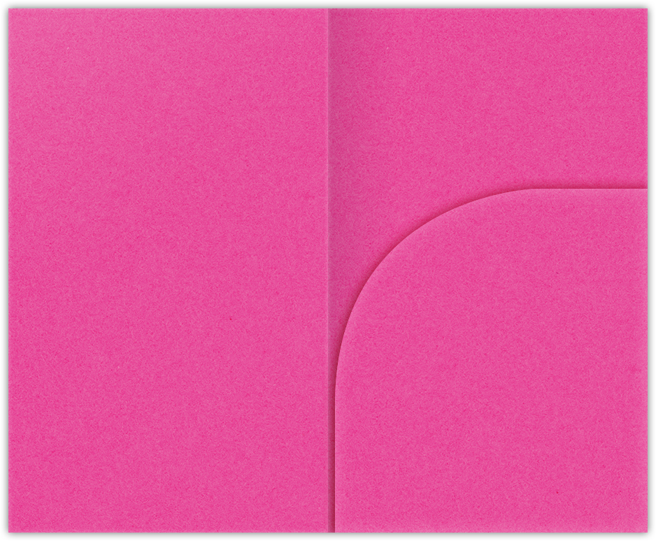 Razzle Berry Vellum 100lb 2 3/4 x 4 1/2 One Curved Pocket Key Card Holders with 3 Inch Pocket