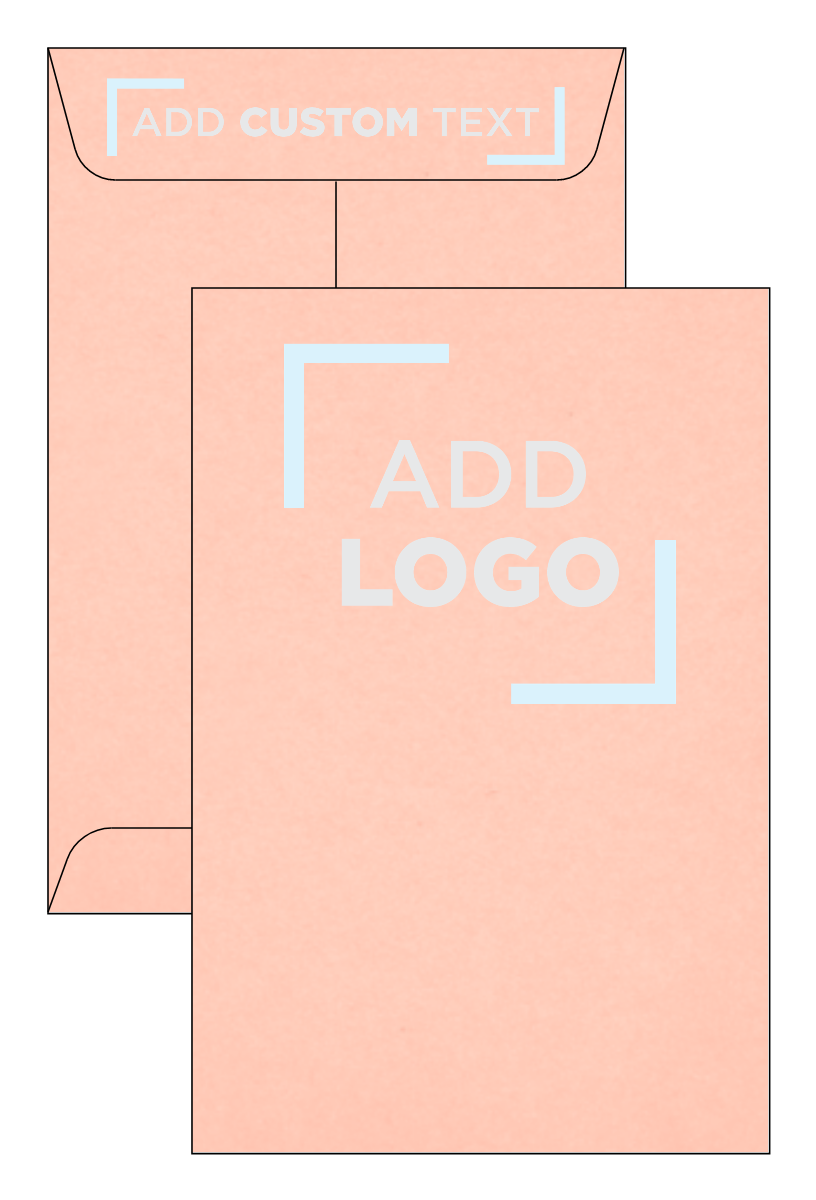 Blush Pink 32lb 6 x 9 Open End Envelopes with Peel & Seal