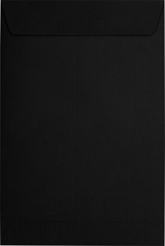 Black Linen 32lb 6 x 9 Open End Envelopes with Peel & Seal