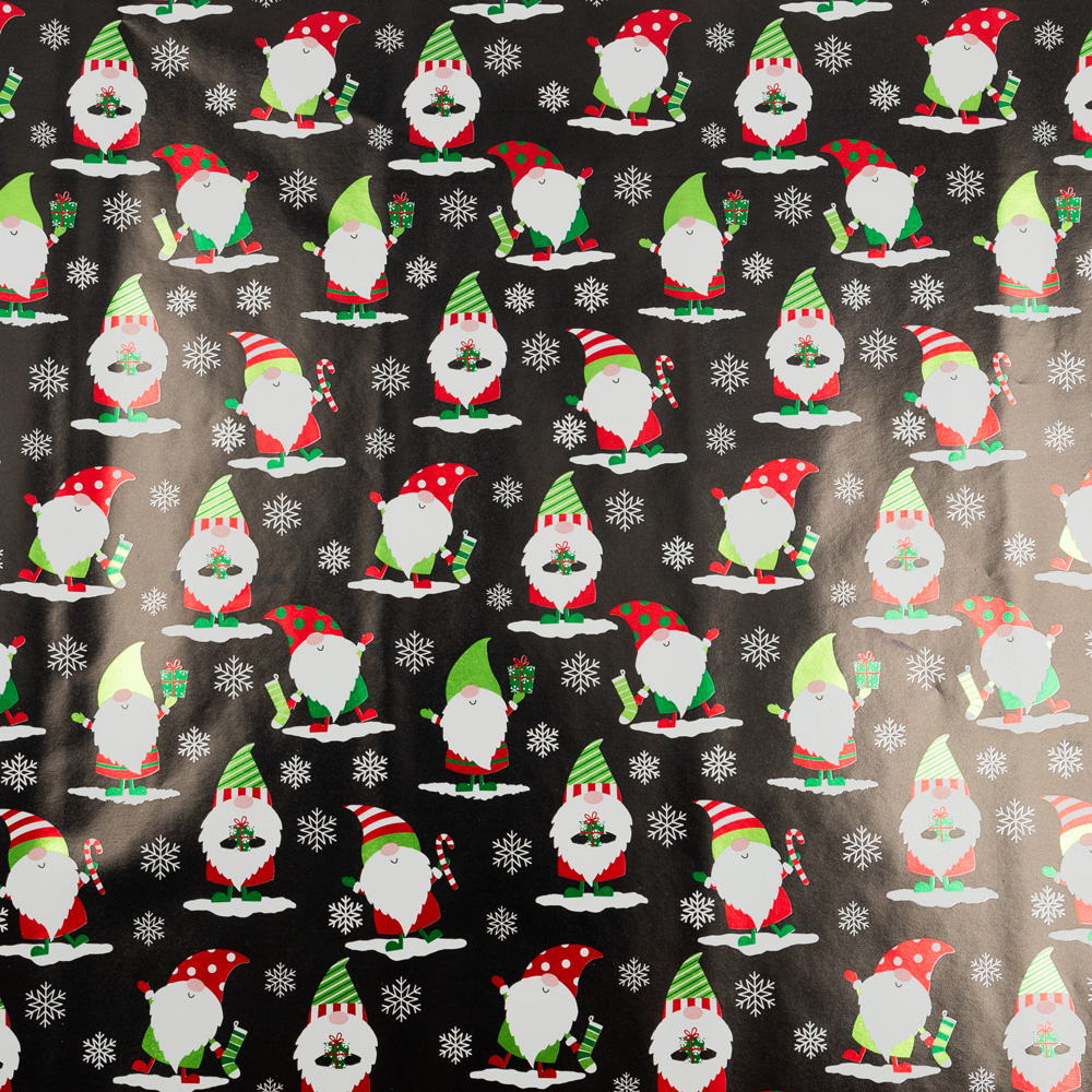 Snowy Holiday Foil Wrapping Paper Set (100 Sq Ft) - 4 Rolls
