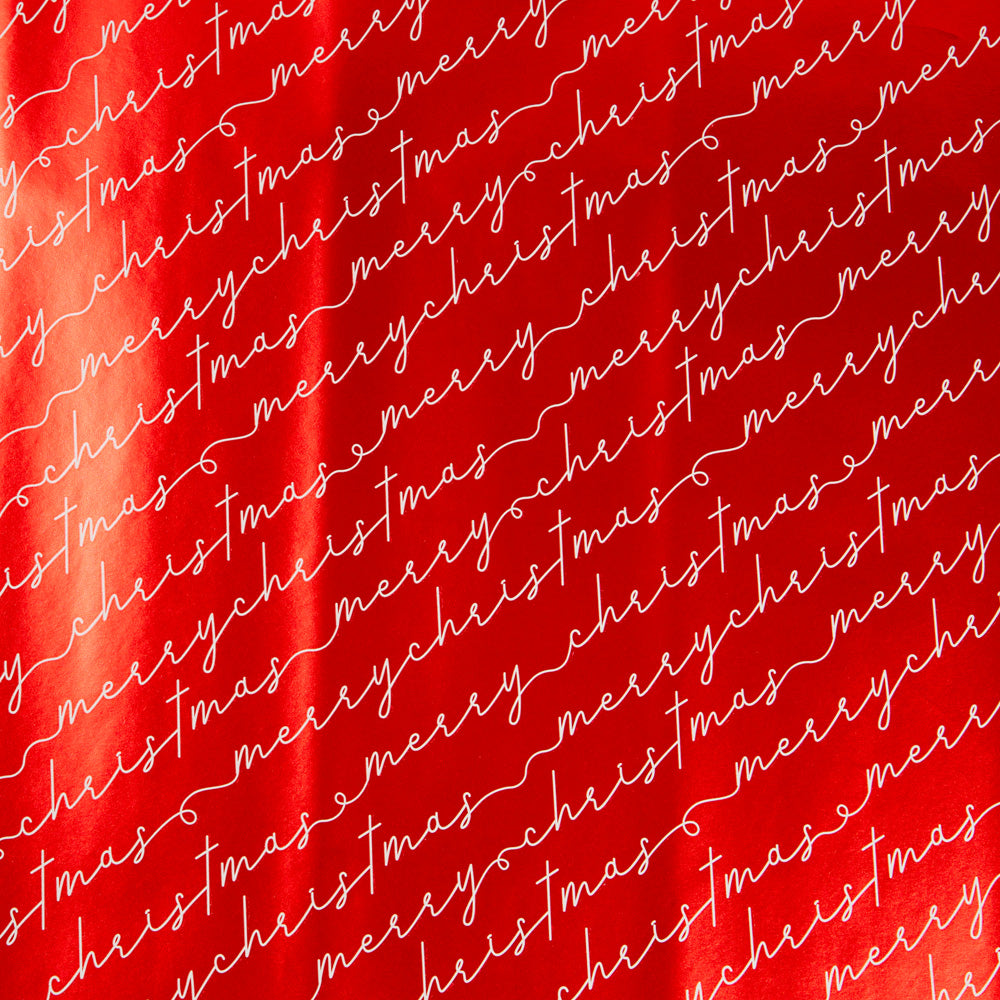 Holographic Merry Christmas Wrapping Paper Set (100 Sq Ft) - 4 Rolls
