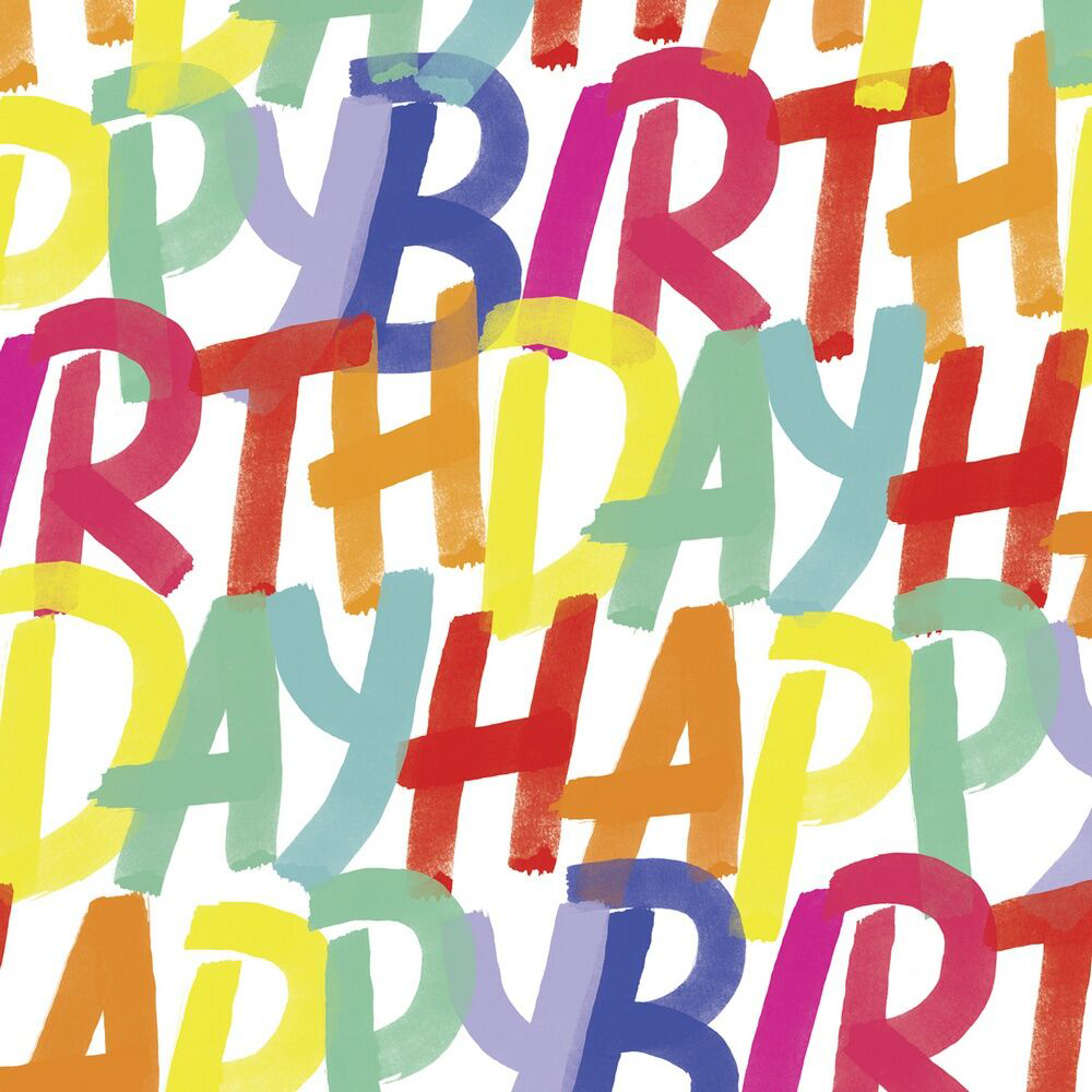 Rainbow Birthday Bulk Wrapping Paper (1666 Sq Ft)