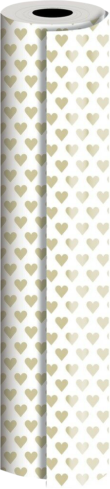 Golden Hearts 24" x 417' Bulk Wrapping Paper (834 Sq Ft)