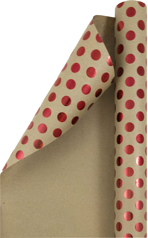 Assorted Dots Wrapping Paper Set (50 Sq Ft) - 2 Rolls