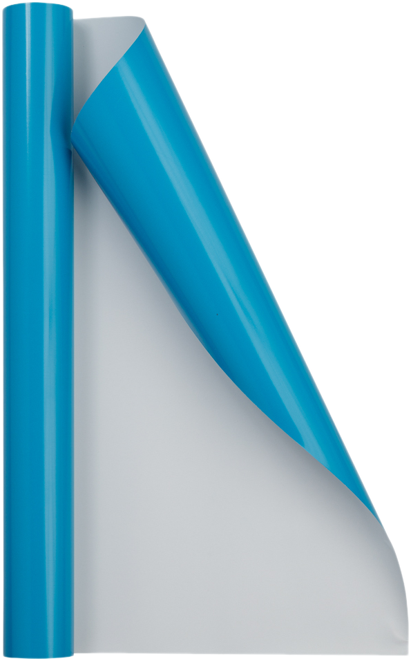 Bright Blue Glossy Wrapping Paper - Short Mini Roll (26.3 Sq Ft)