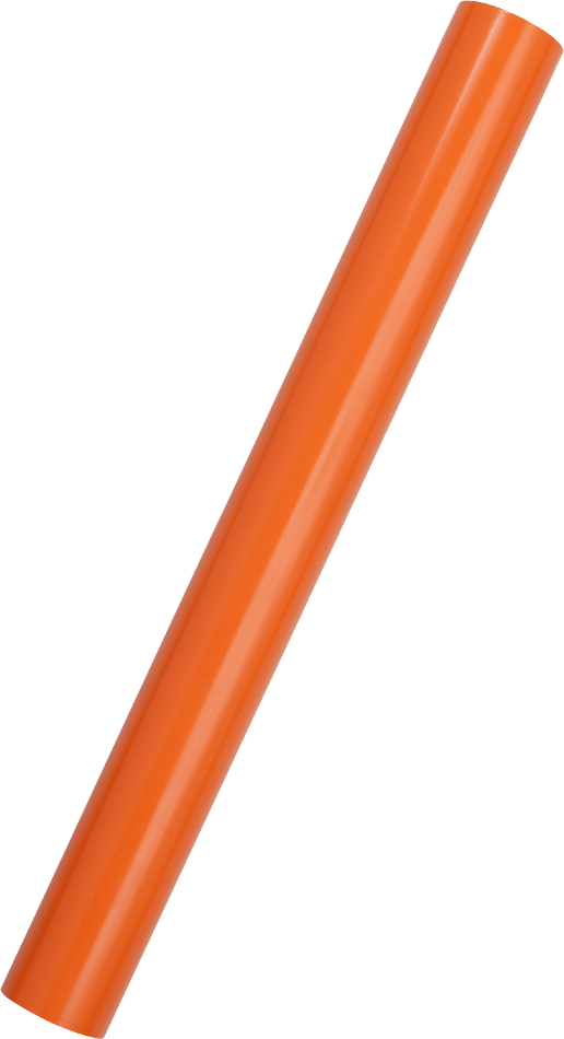 Orange Glossy Wrapping Paper - Short Mini Roll (26.3 Sq Ft)