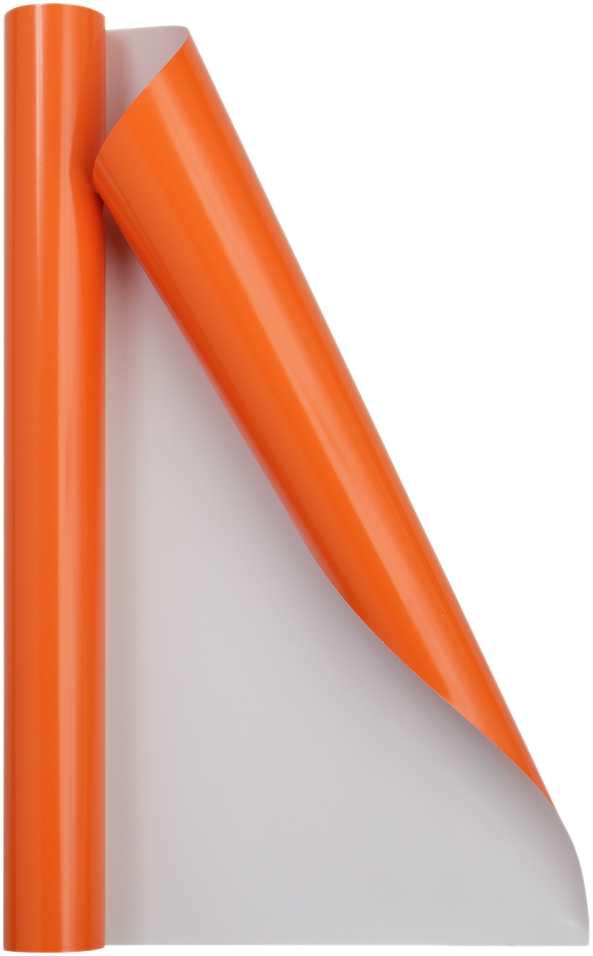 Orange Glossy Wrapping Paper - Short Mini Roll (26.3 Sq Ft)